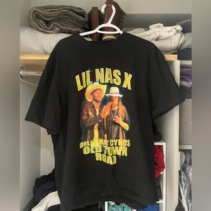 Lil Nas X Billy Ray Cyrus - Old Town Road Single Release T-shirt Large